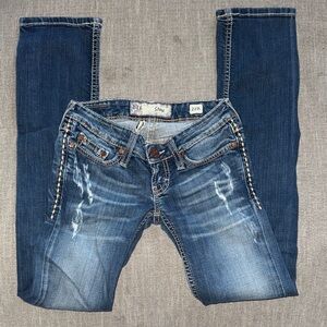 Blue Distressed Women's Jeans